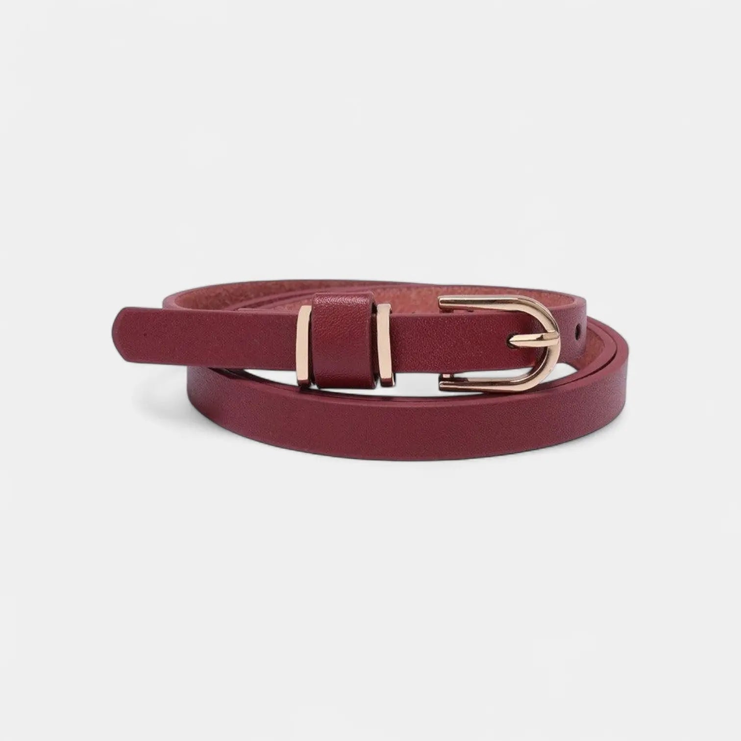 Women's Thin Leather Belt Gold Buckle 7 Colours | Gilvex | Beltary
