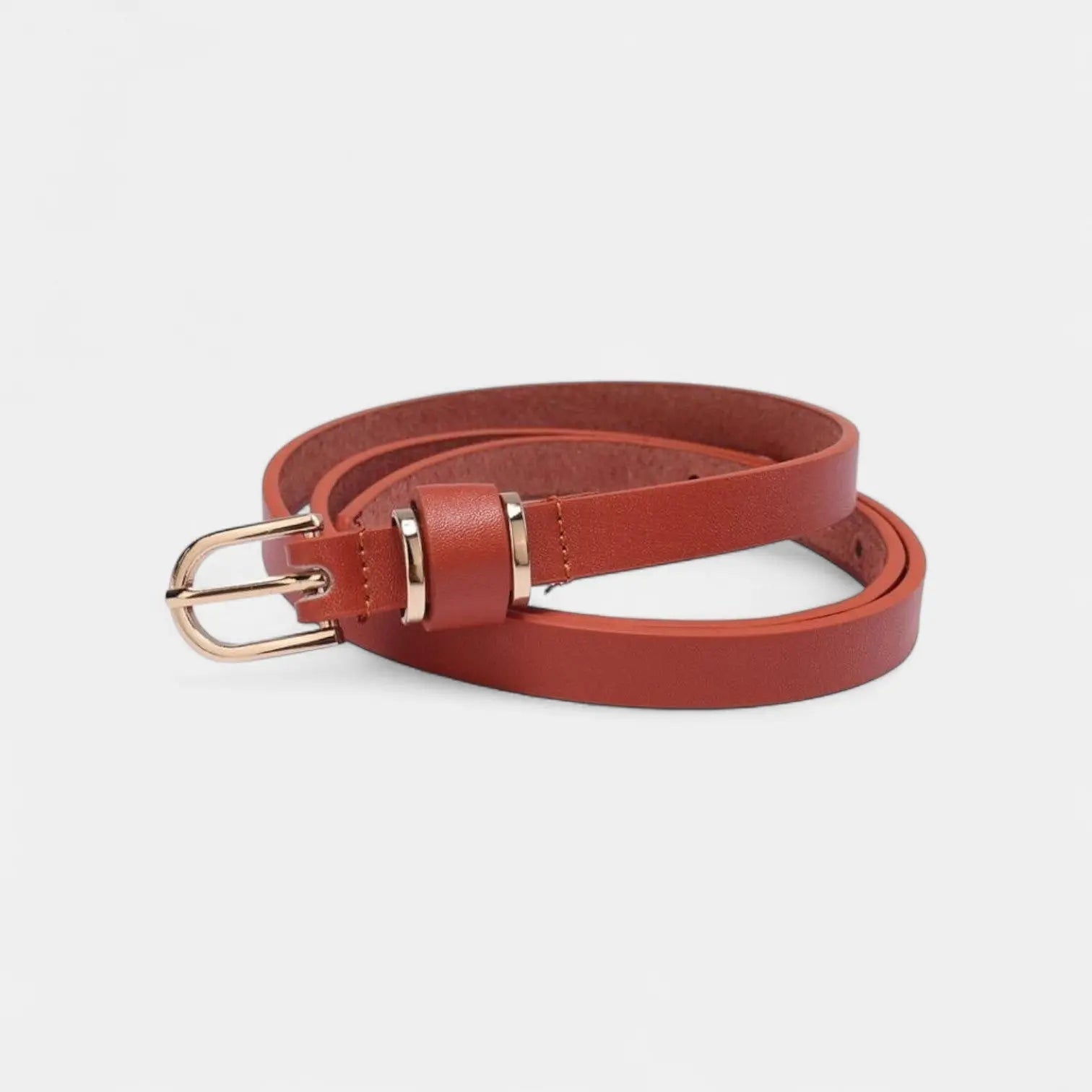 Women's Thin Leather Belt Gold Buckle 7 Colours | Gilvex | Beltary