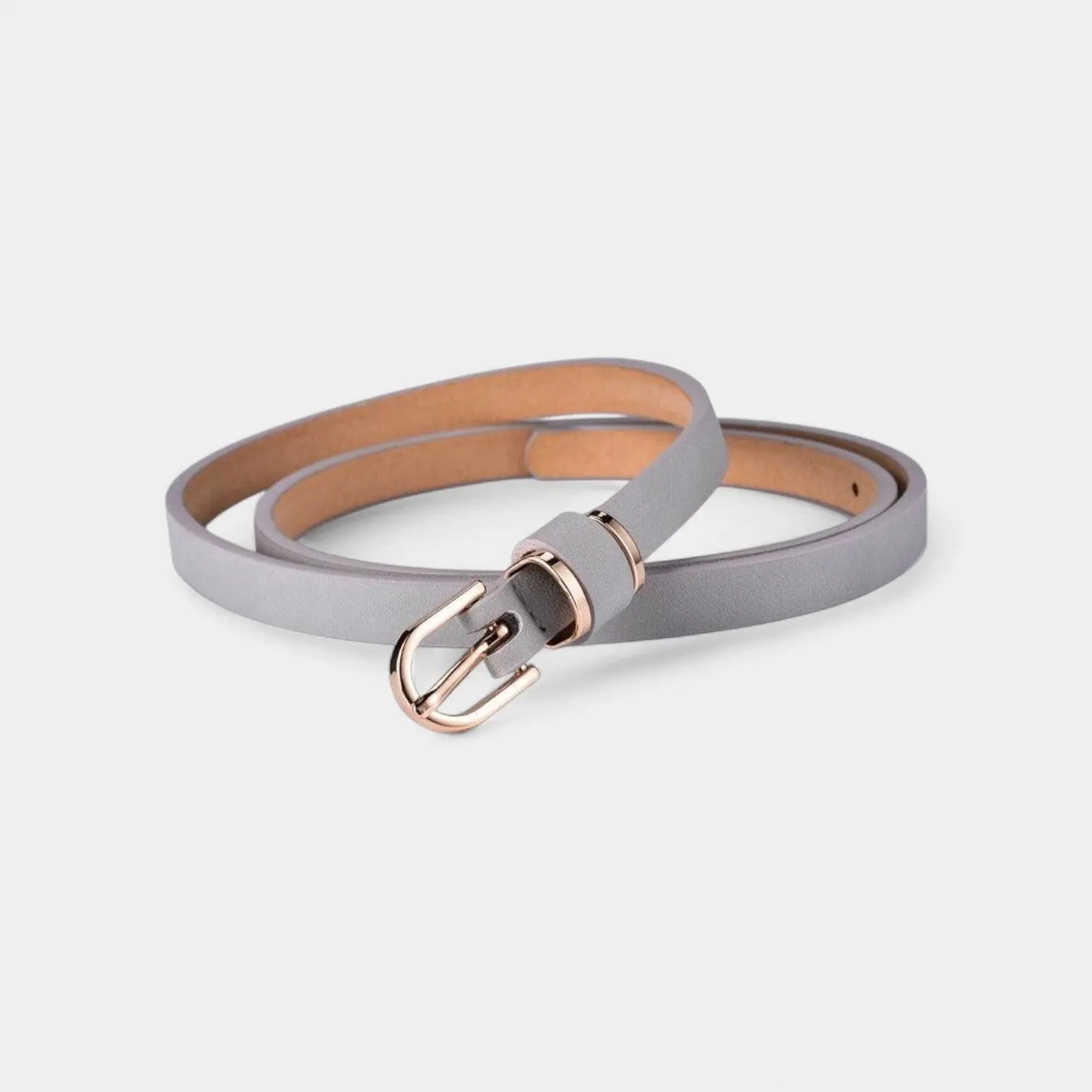 Women's Thin Leather Belt Gold Buckle 7 Colours | Gilvex | Beltary