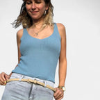 Women's Thin Leather Belt Gold Buckle 7 Colours | Gilvex | Beltary
