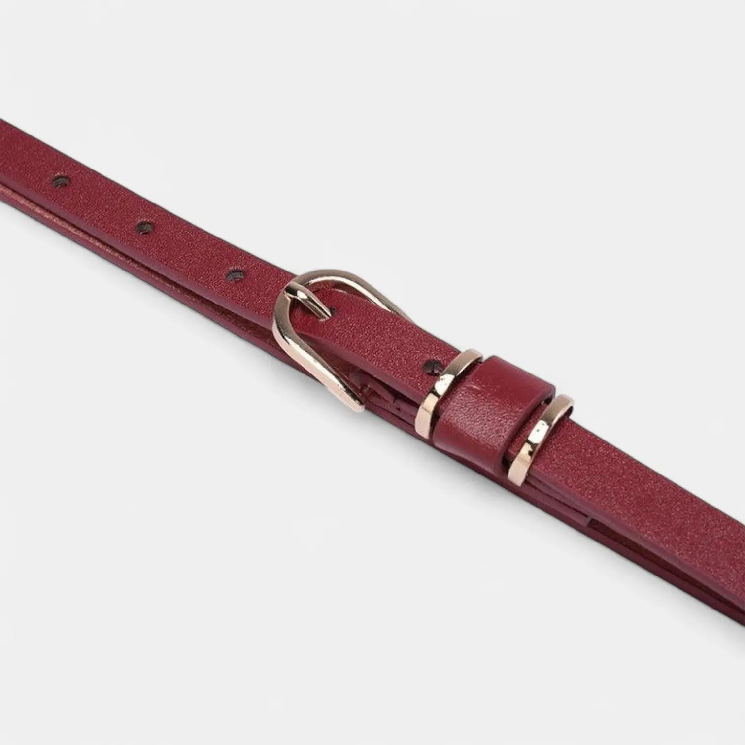 Women's Thin Leather Belt Gold Buckle 7 Colours | Gilvex | Beltary