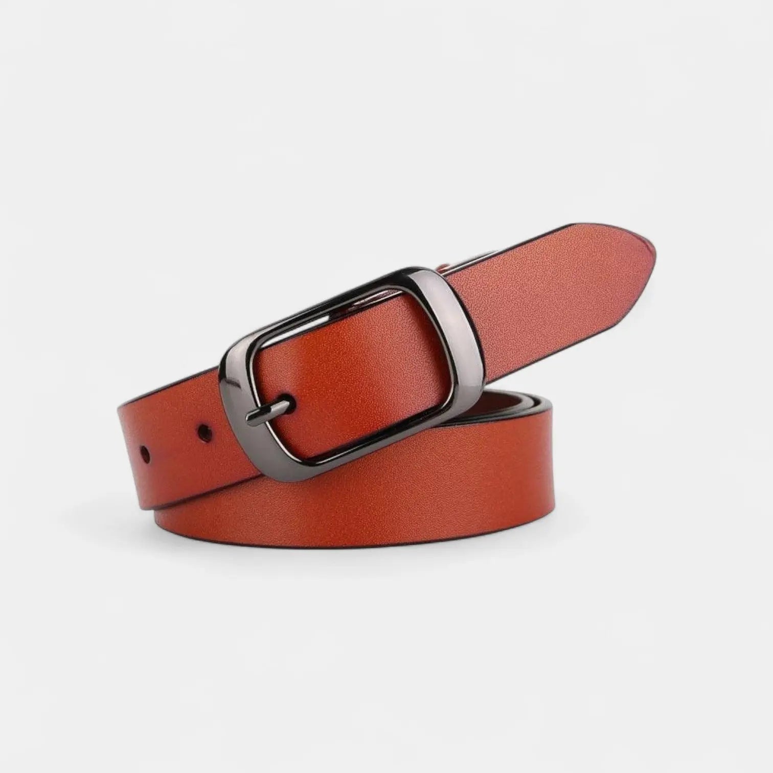 Women's Thin Leather Belt Oval Buckle 6 Colours | Luvrix | Beltary
