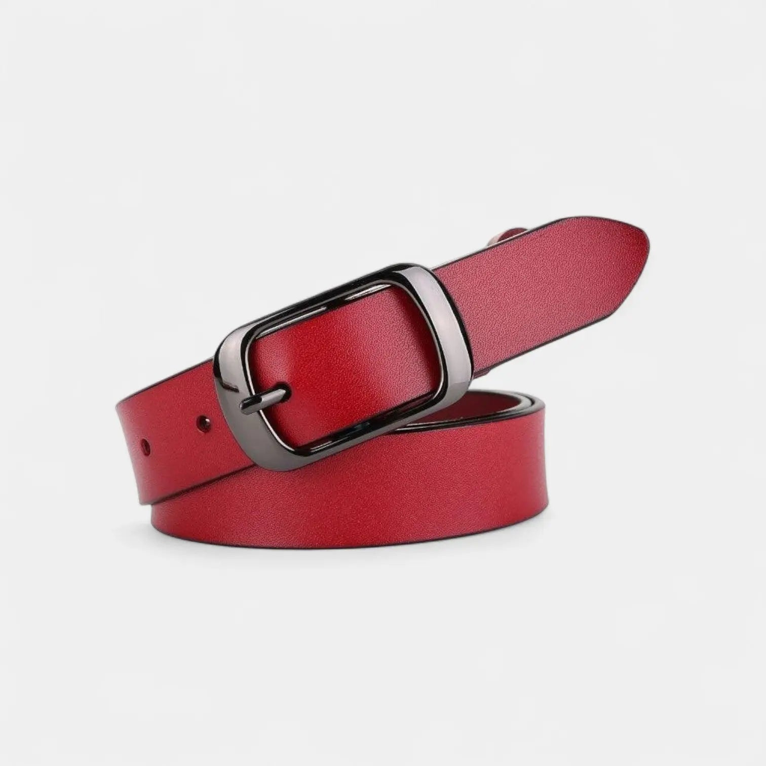 Women's Thin Leather Belt Oval Buckle 6 Colours | Luvrix | Beltary