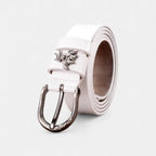 Women's Thin Leather Belt Pin Buckle Foliage Design | Selvax | Beltary