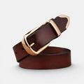 Women's Thin Leather Belt with Gold Buckle | Dorvex | Beltary