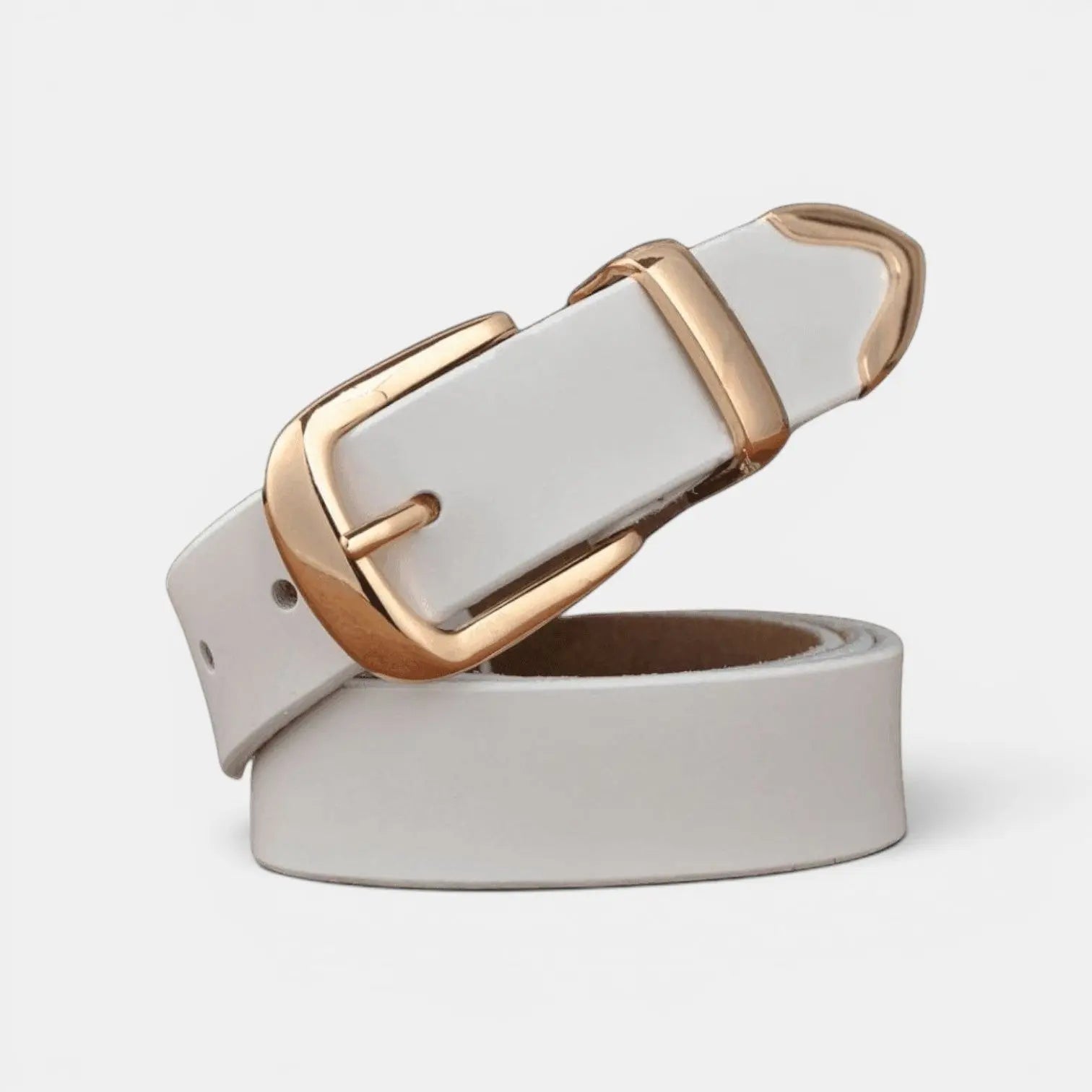 Women's Thin Leather Belt with Gold Buckle | Dorvex | Beltary