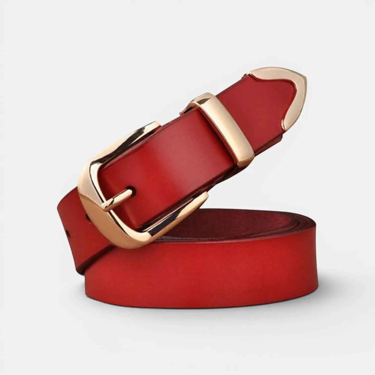 Women's Thin Leather Belt with Gold Buckle | Dorvex | Beltary