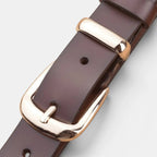 Women's Thin Leather Belt with Gold Buckle | Dorvex | Beltary