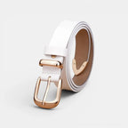 Women's Thin Leather Belt with Gold Buckle | Dorvex | Beltary
