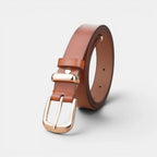 Women's Thin Leather Belt with Gold Buckle | Dorvex | Beltary