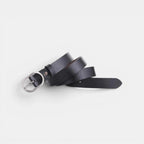 Women's Thin Smooth Leather Belt Round Vintage Buckle | Cravix | Beltary