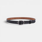 Women's Thin Smooth Leather Belt Round Vintage Buckle | Cravix | Beltary