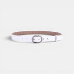 Women's Thin Smooth Leather Belt Round Vintage Buckle | Cravix | Beltary