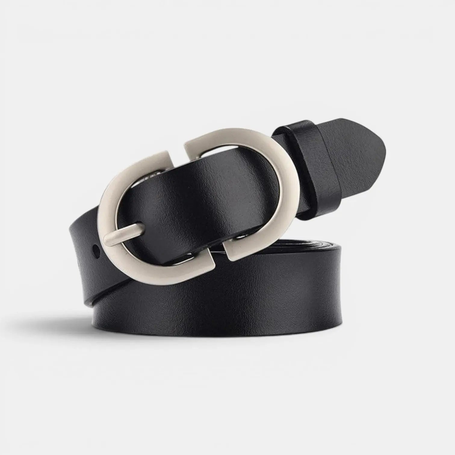 Women's Thin Smooth Leather Belt with Oval Buckle | Lovar | Beltary