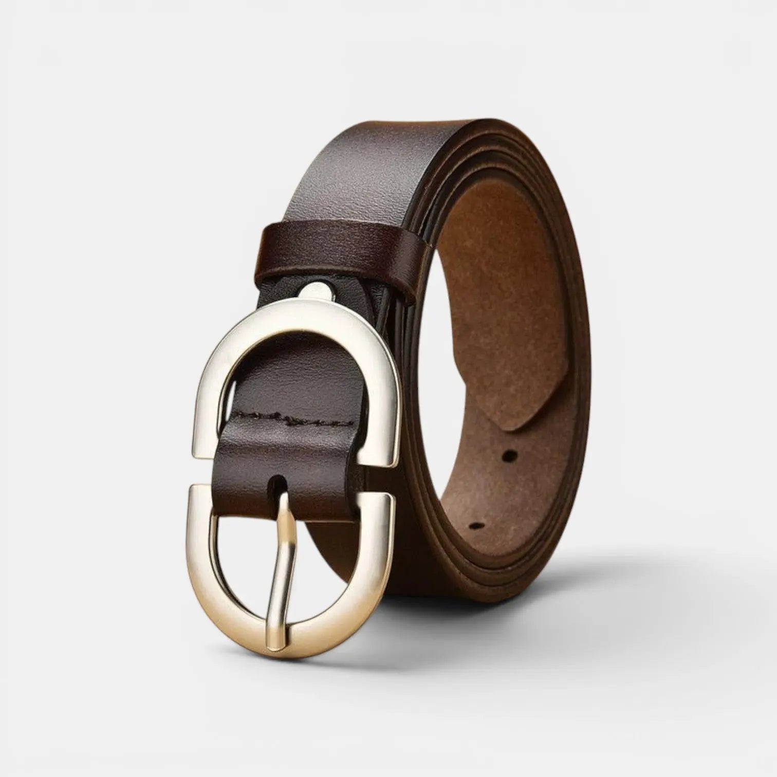 Women's Thin Smooth Leather Belt with Oval Buckle | Lovar | Beltary