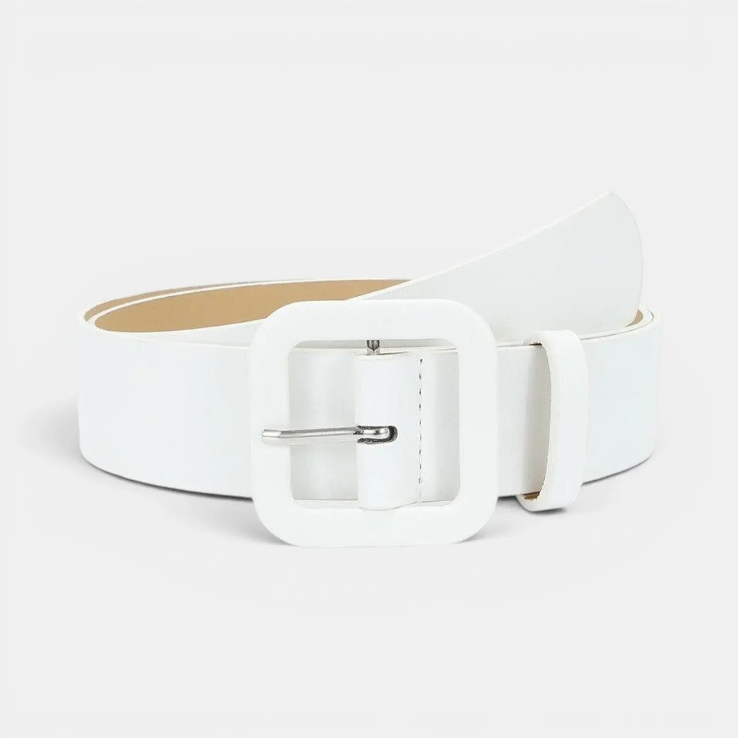 Women's Vegan Faux Leather Belt Colourful Square Buckle | Teivox | Beltary