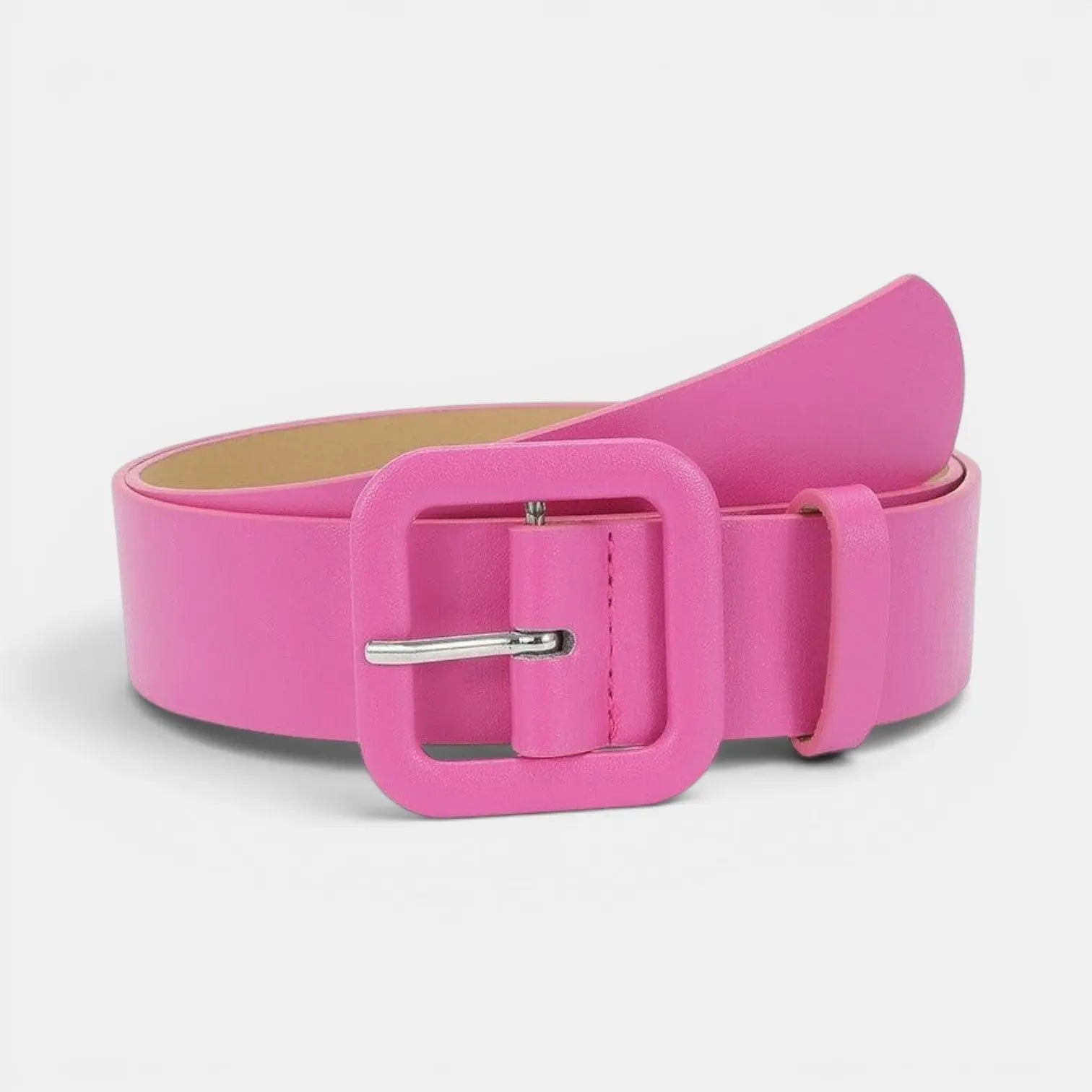 Women's Vegan Faux Leather Belt Colourful Square Buckle | Teivox | Beltary