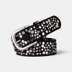 Women's Vegan Faux Leather Belt Studded Rivets Pin Buckle | Clorvex | Beltary