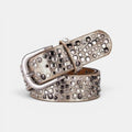 Women's Vegan Faux Leather Belt Studded Rivets Pin Buckle | Clorvex | Beltary
