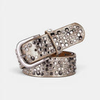 Women's Vegan Faux Leather Belt Studded Rivets Pin Buckle | Clorvex | Beltary