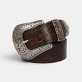 Women's Western Textured Full Grain Leather Belt with Buckle | Texvorn | Beltary