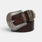 Women's Western Textured Full Grain Leather Belt with Buckle | Texvorn | Beltary