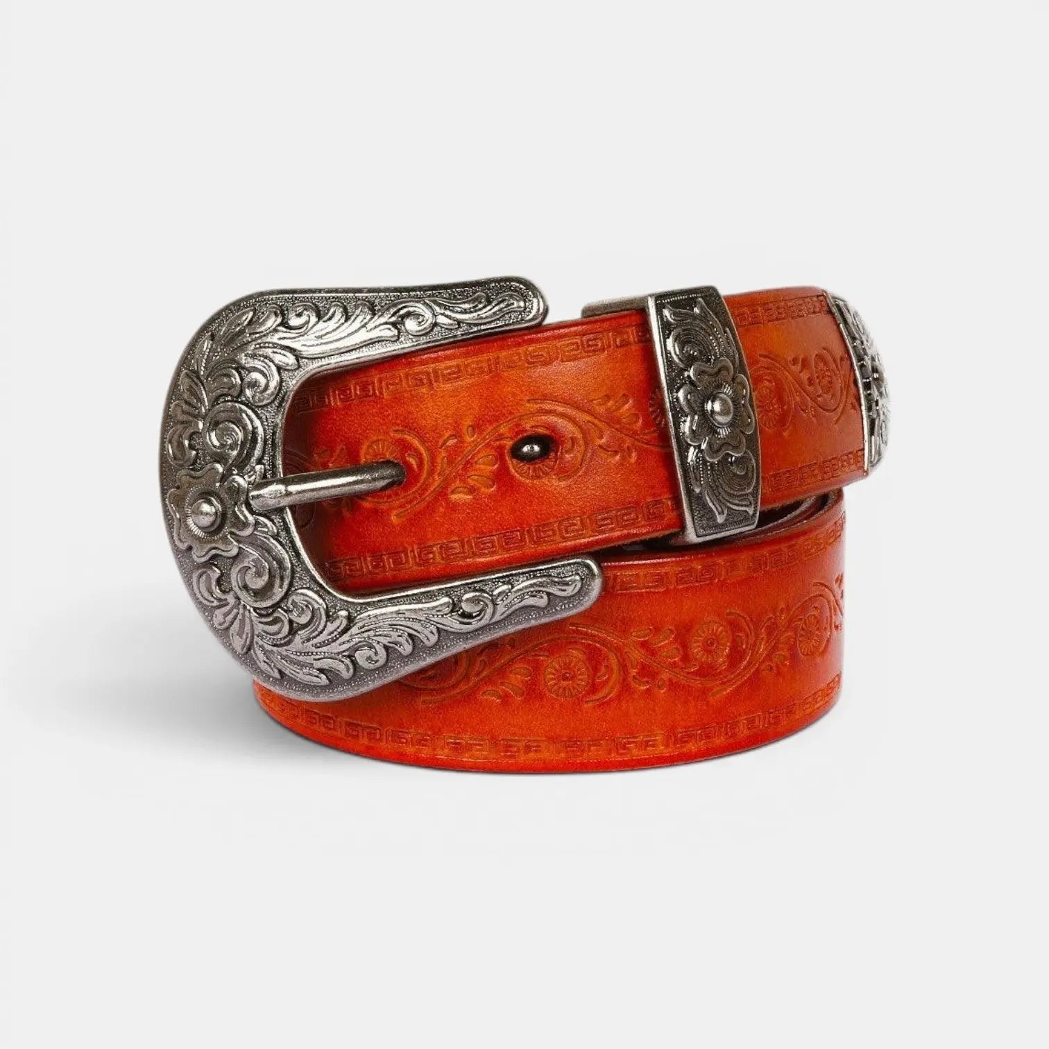 Women's Western Textured Full Grain Leather Belt with Buckle | Texvorn | Beltary