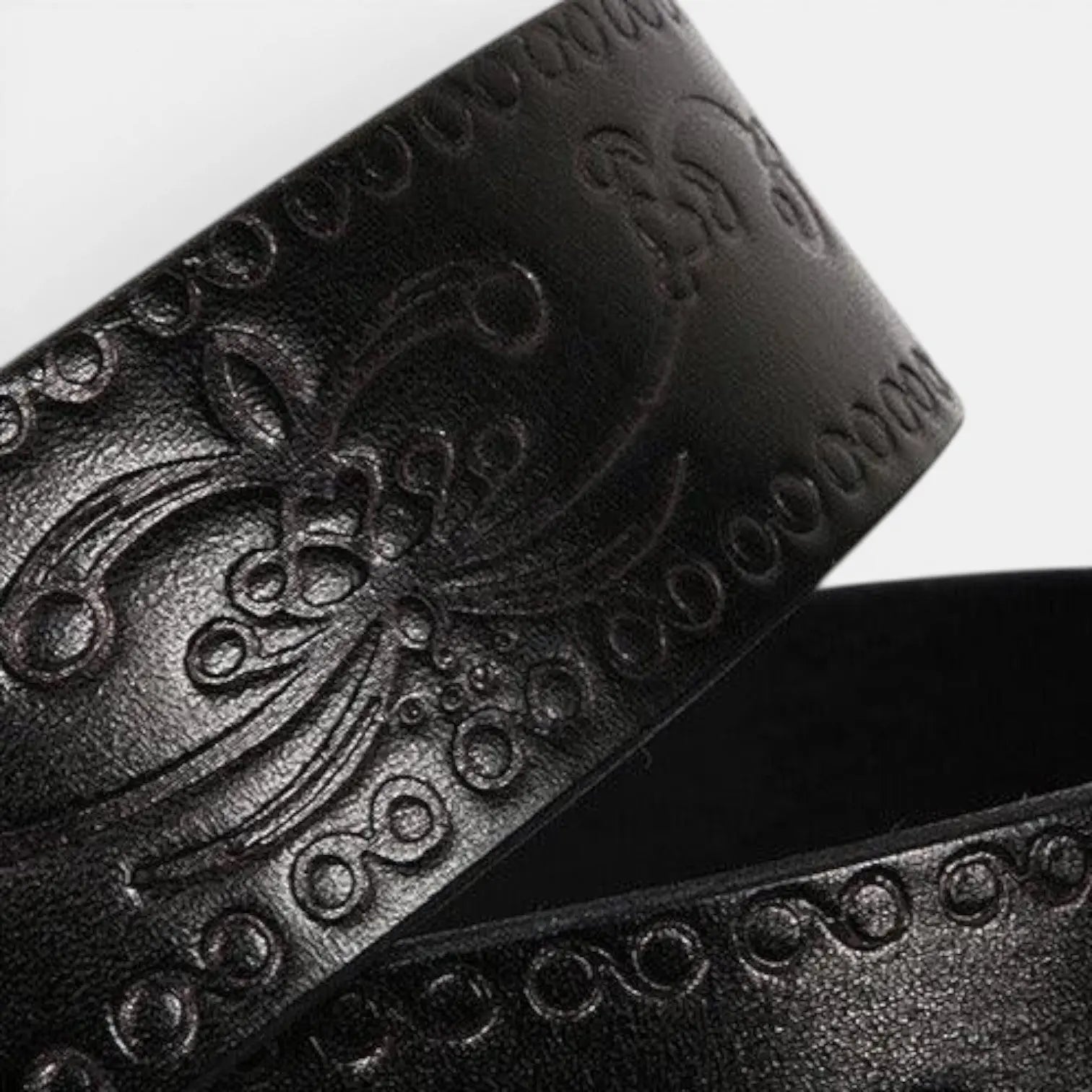 Women's Western Textured Full Grain Leather Belt with Buckle | Texvorn | Beltary