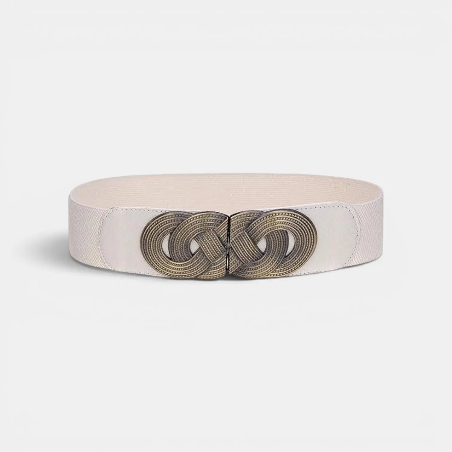 Women's Wide Elastic Belt Gold Round Buckle | Rovelx | Beltary