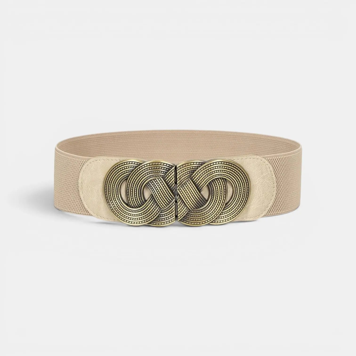 Women's Wide Elastic Belt Gold Round Buckle | Rovelx | Beltary