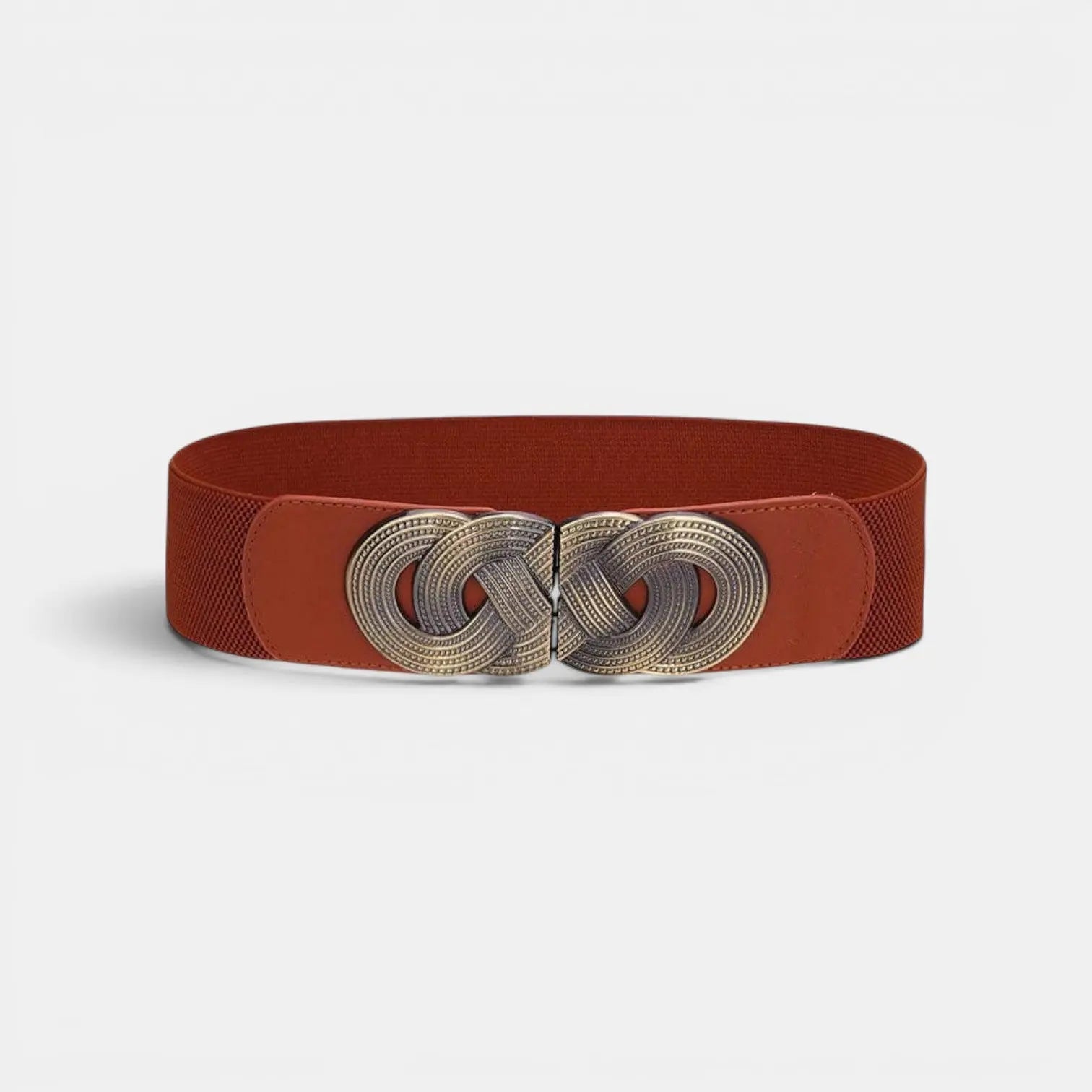 Women's Wide Elastic Belt Gold Round Buckle | Rovelx | Beltary