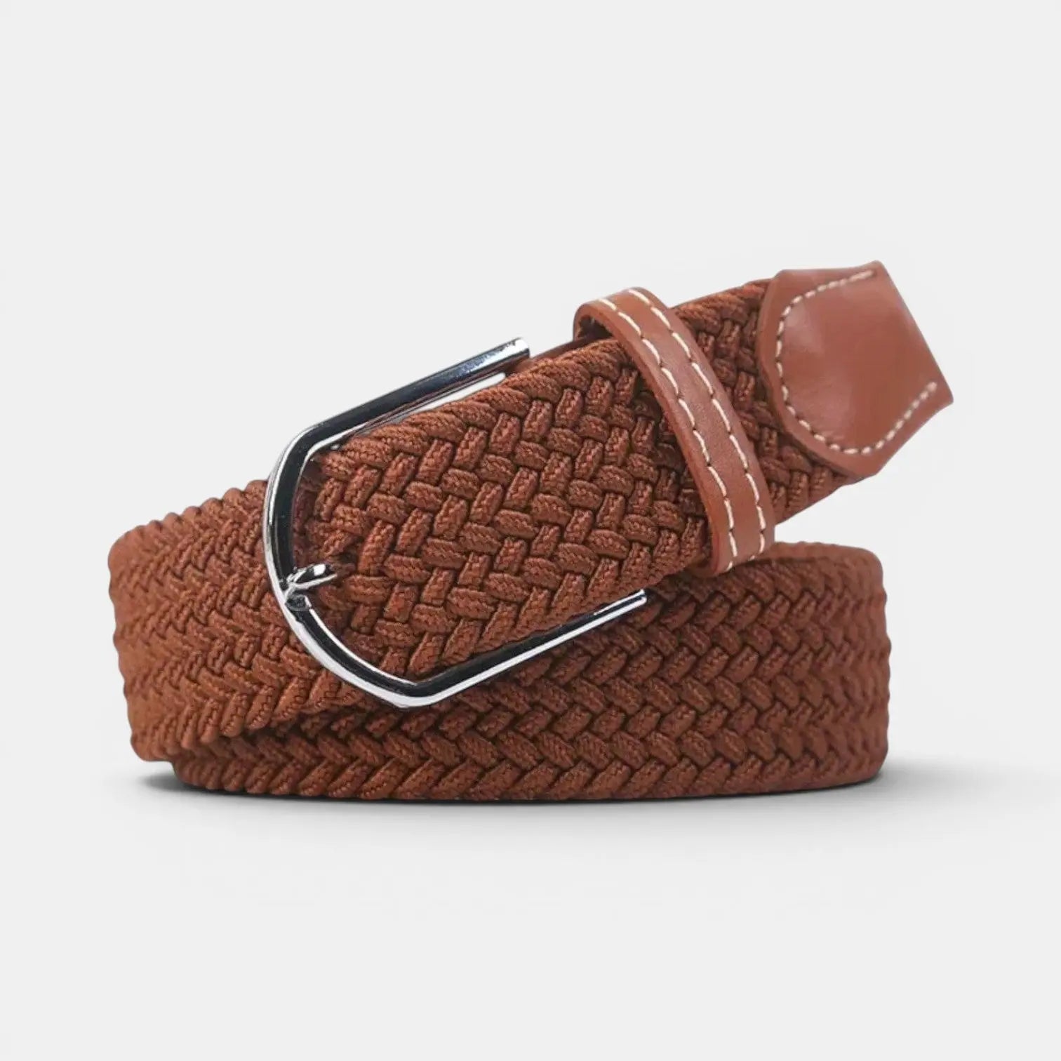 Woven Elastic Belt with Stitched Finish No Holes | Delvox | Beltary