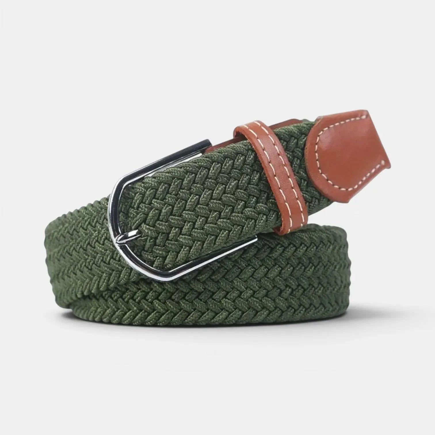 Woven Elastic Belt with Stitched Finish No Holes | Delvox | Beltary