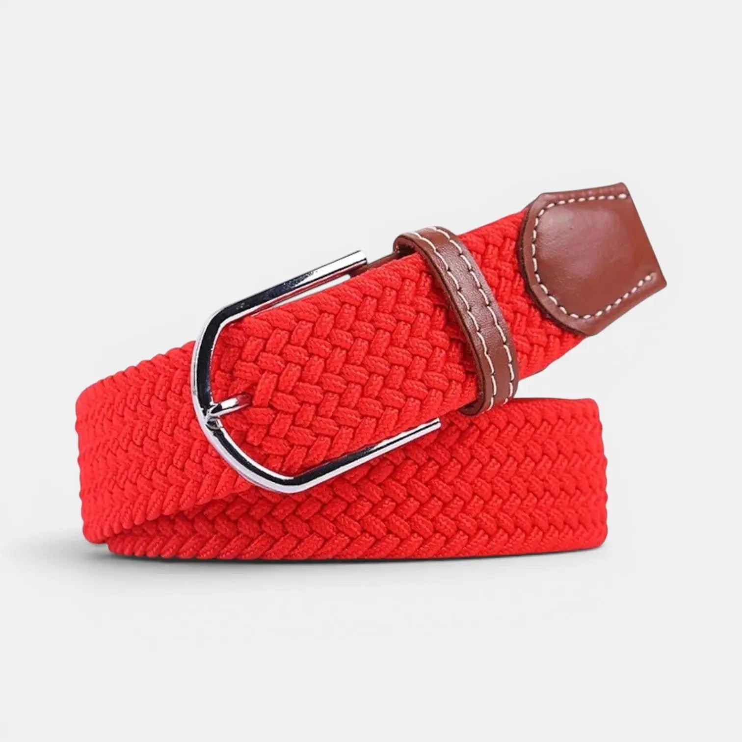 Woven Elastic Belt with Stitched Finish No Holes | Delvox | Beltary