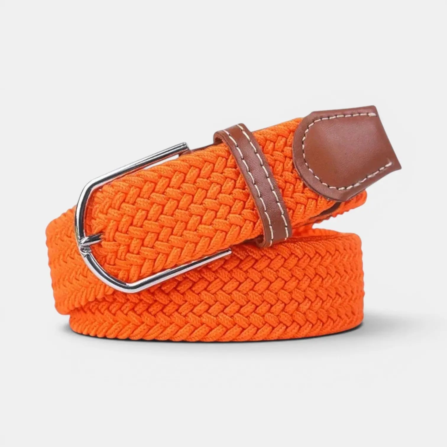 Woven Elastic Belt with Stitched Finish No Holes | Delvox | Beltary