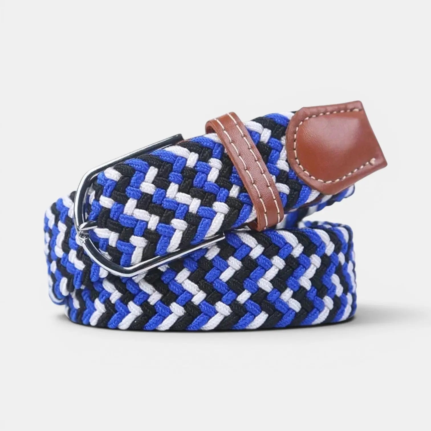 Woven Elastic Belt with Stitched Finish No Holes | Delvox | Beltary