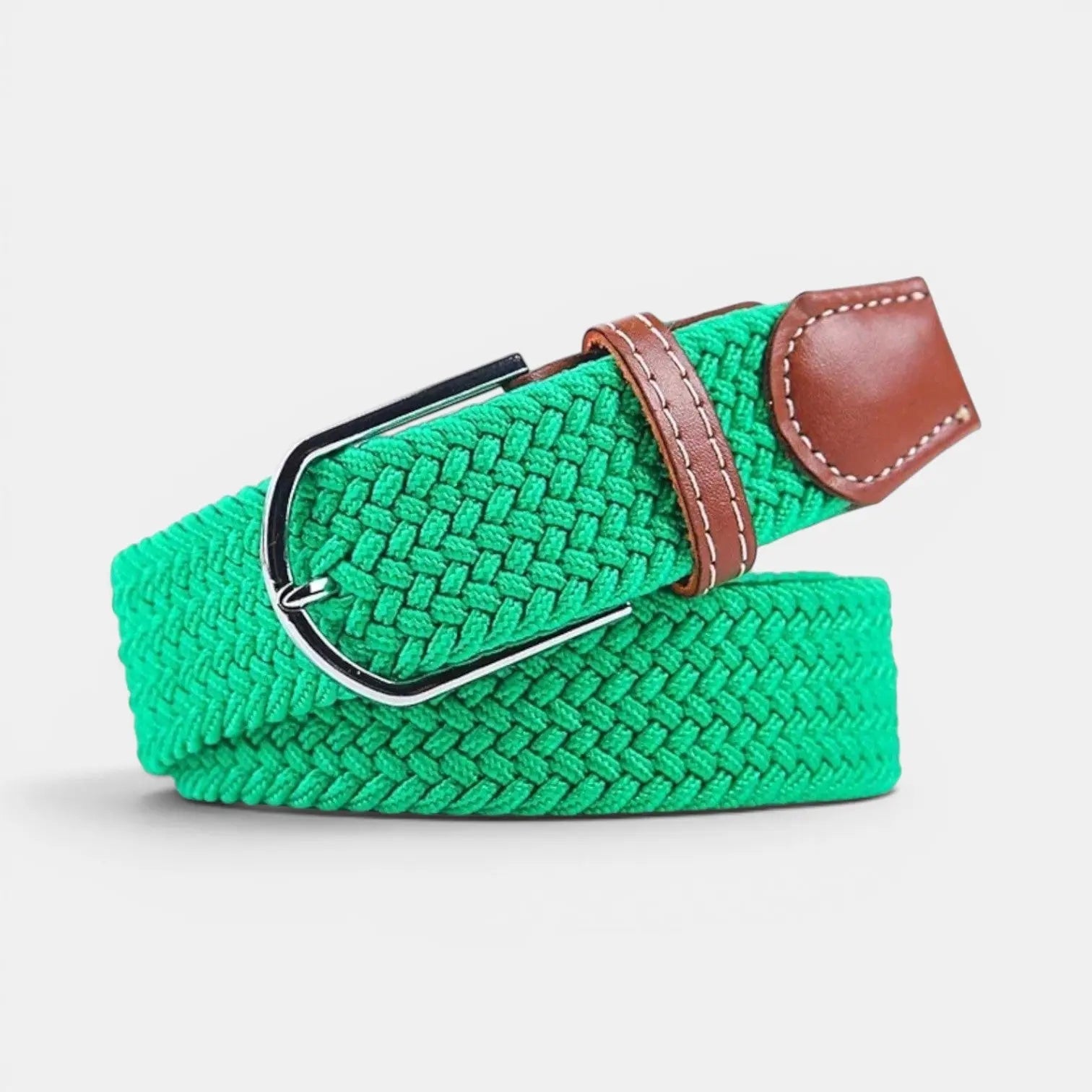 Woven Elastic Belt with Stitched Finish No Holes | Delvox | Beltary