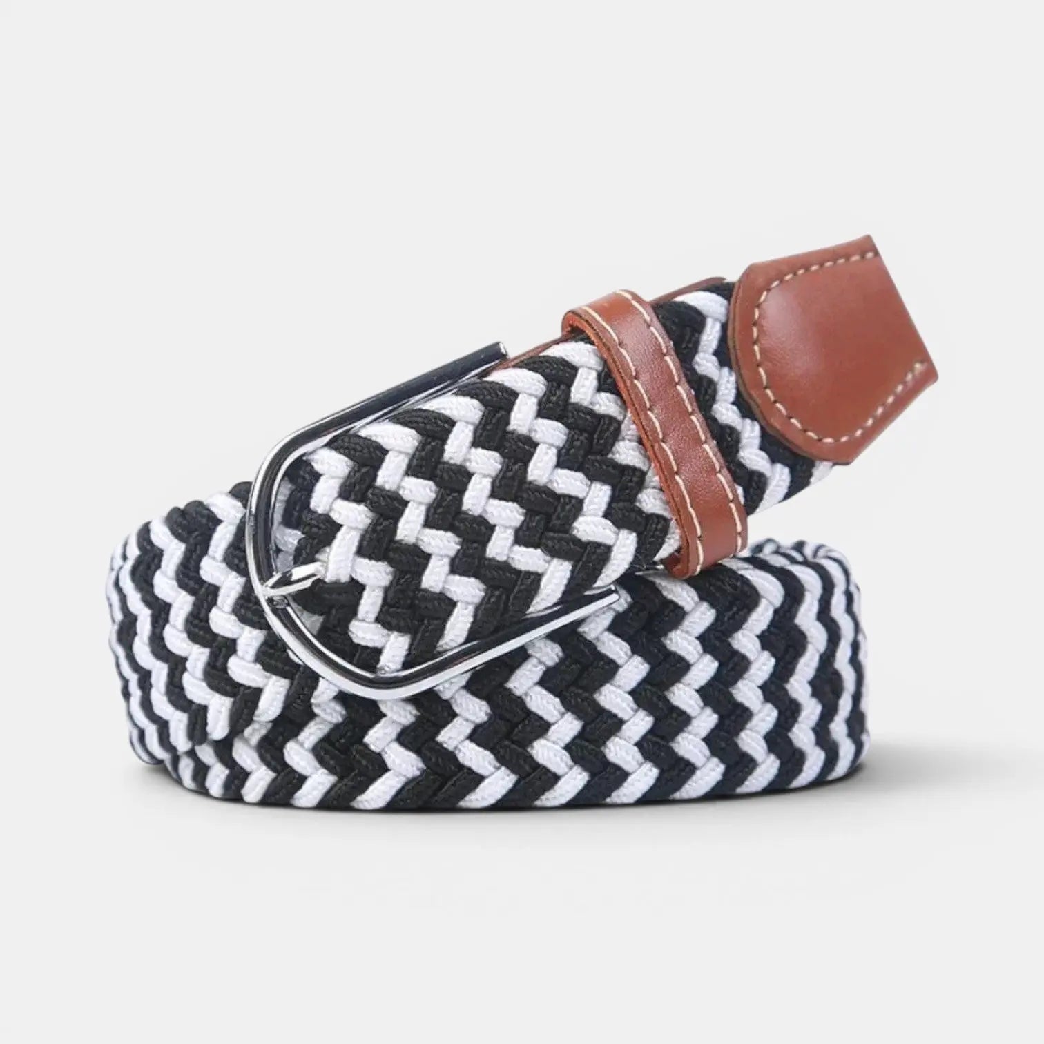 Woven Elastic Belt with Stitched Finish No Holes | Delvox | Beltary