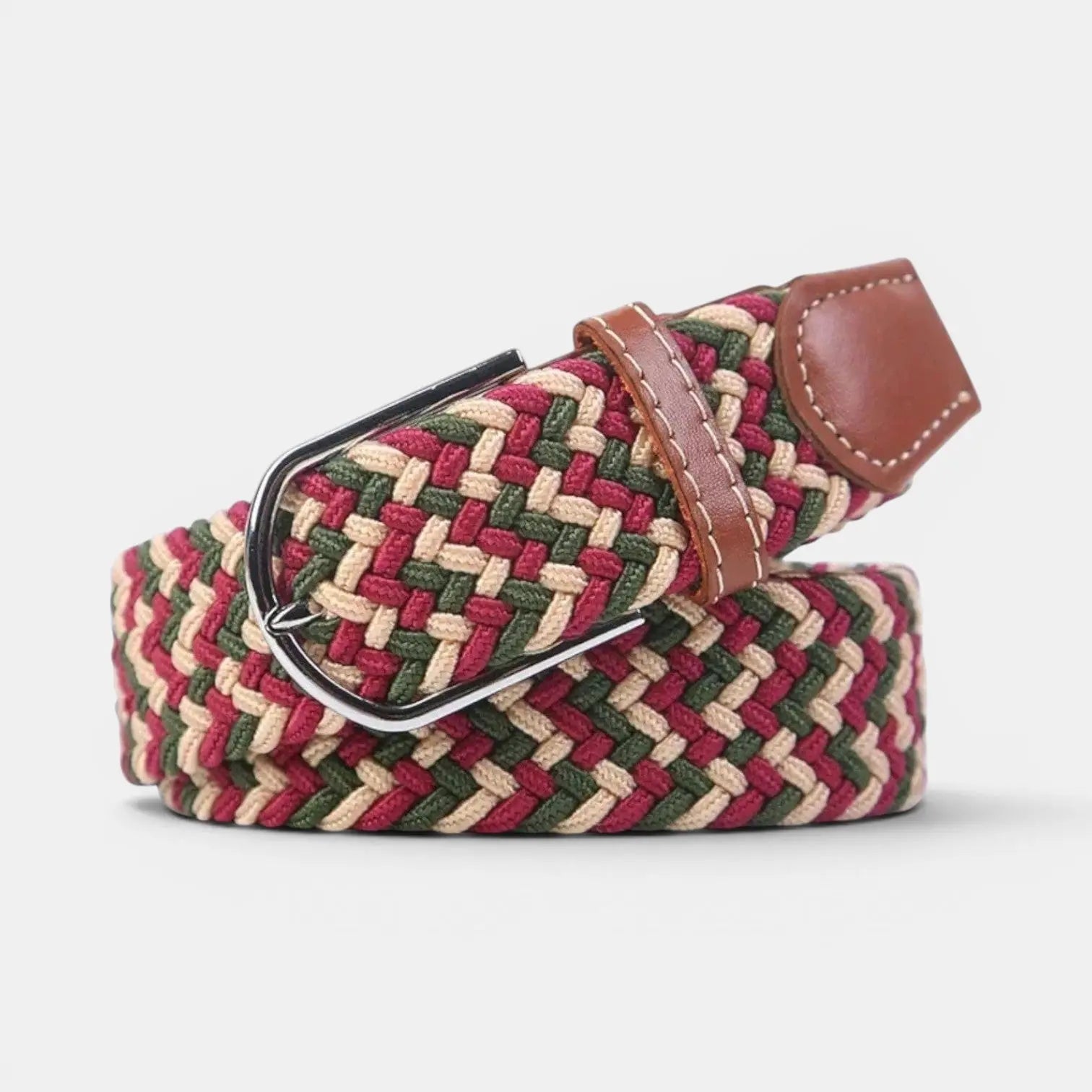 Woven Elastic Belt with Stitched Finish No Holes | Delvox | Beltary