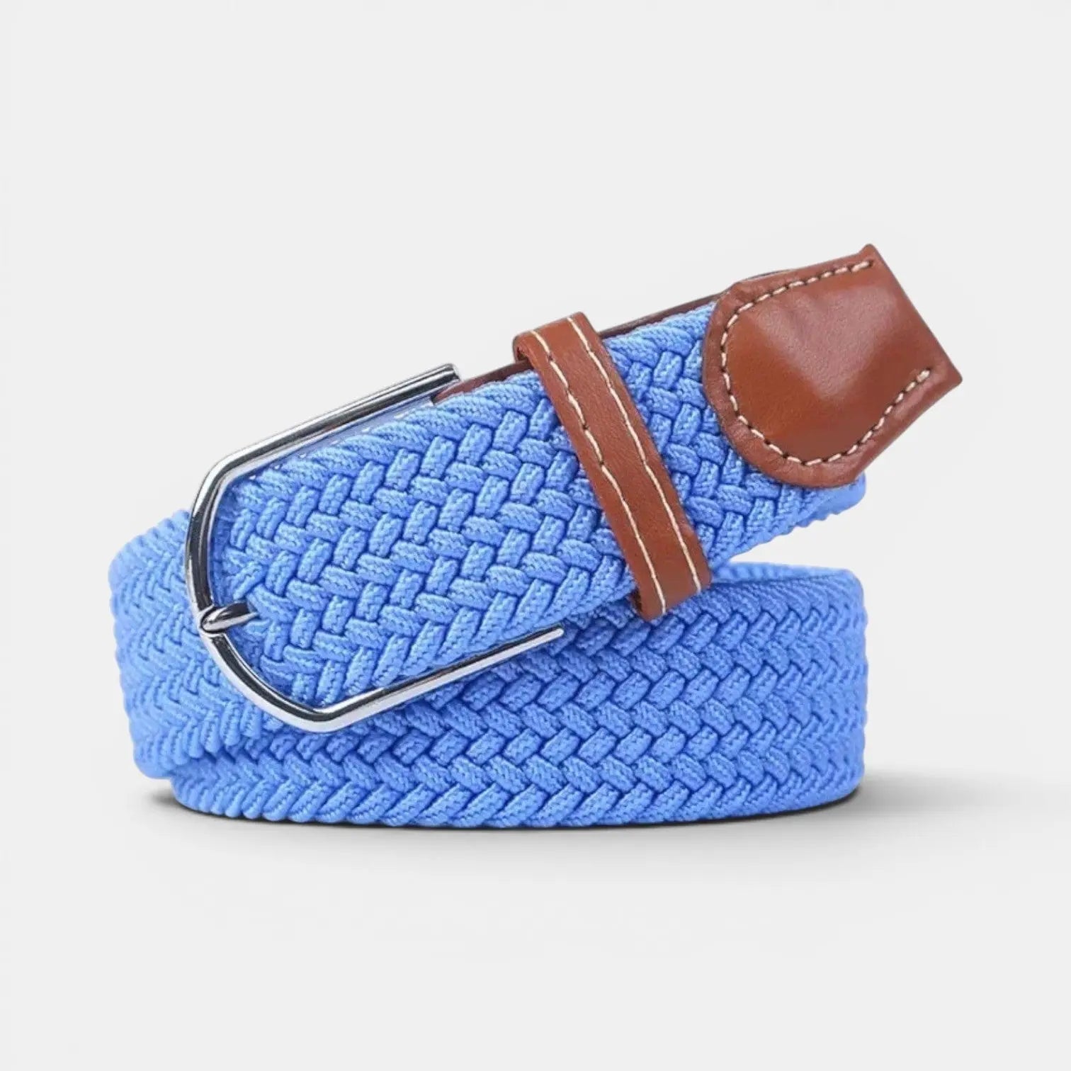 Woven Elastic Belt with Stitched Finish No Holes | Delvox | Beltary