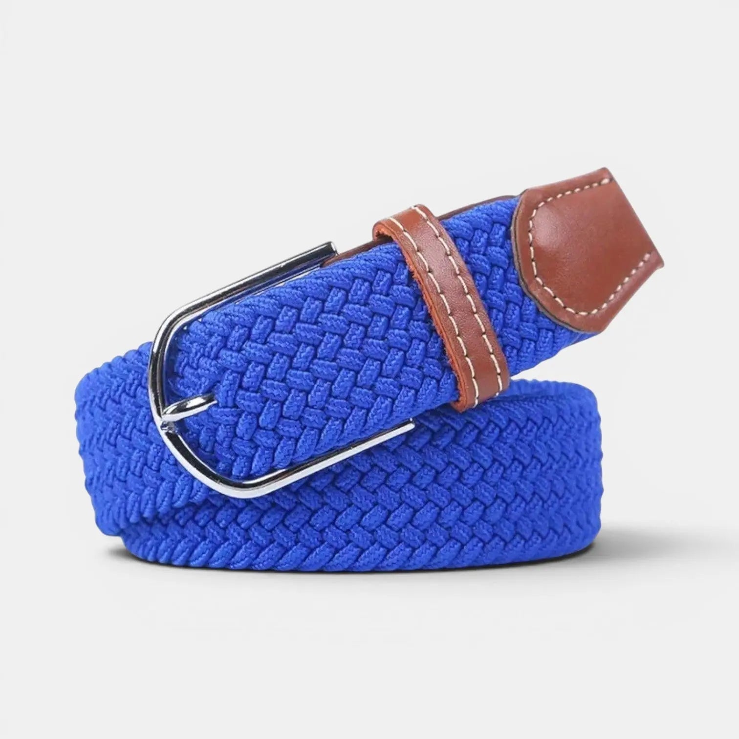 Woven Elastic Belt with Stitched Finish No Holes | Delvox | Beltary