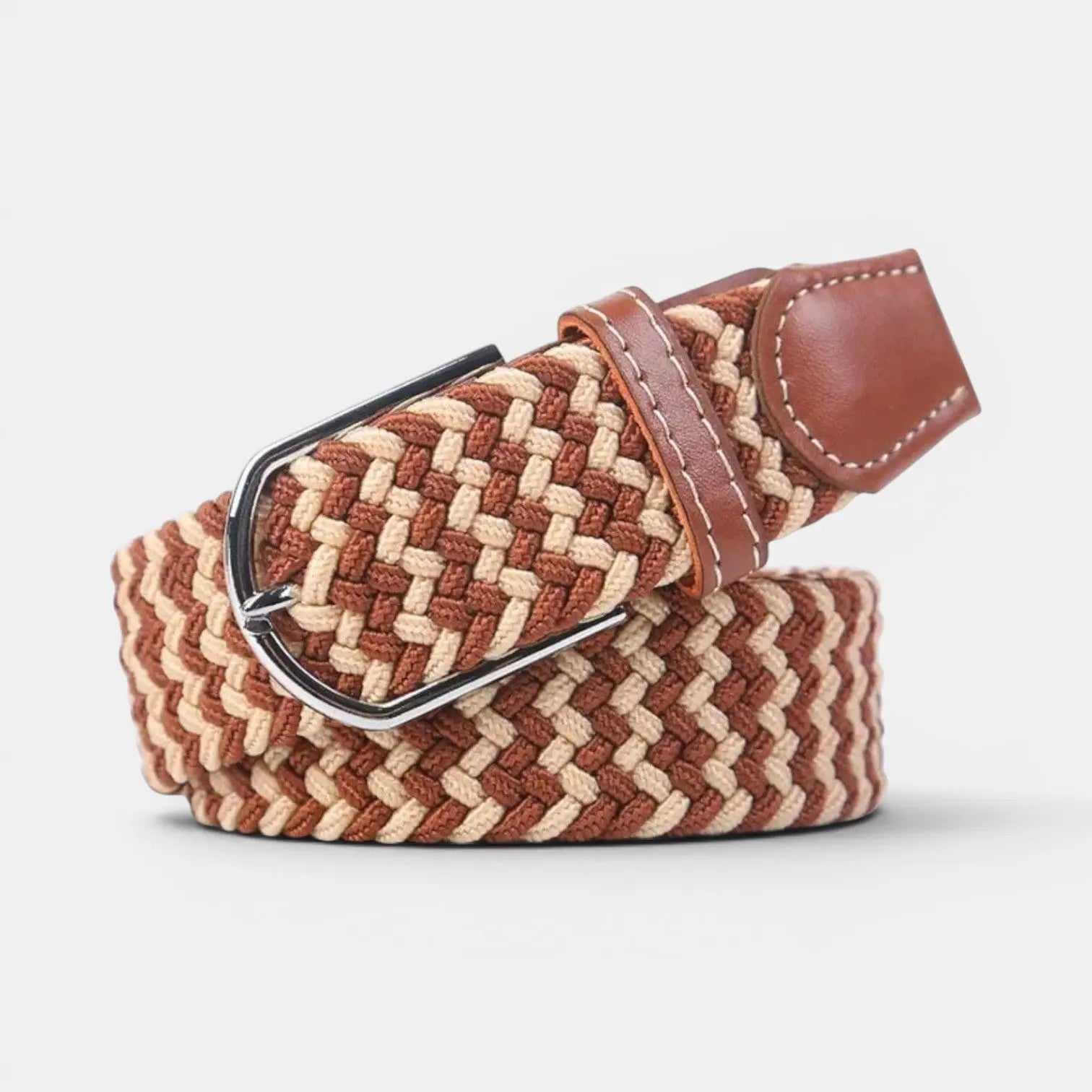 Woven Elastic Belt with Stitched Finish No Holes | Delvox | Beltary