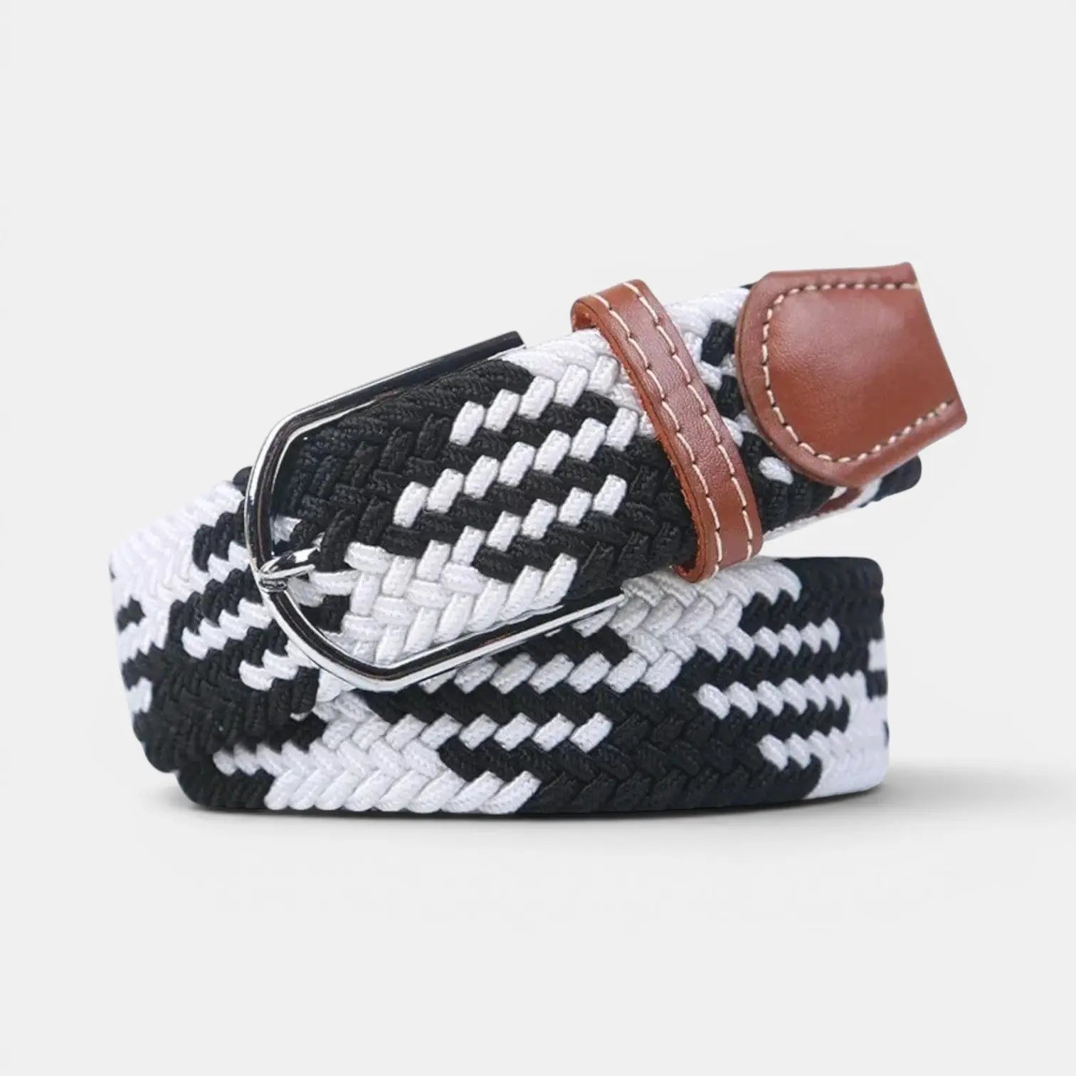 Woven Elastic Belt with Stitched Finish No Holes | Delvox | Beltary