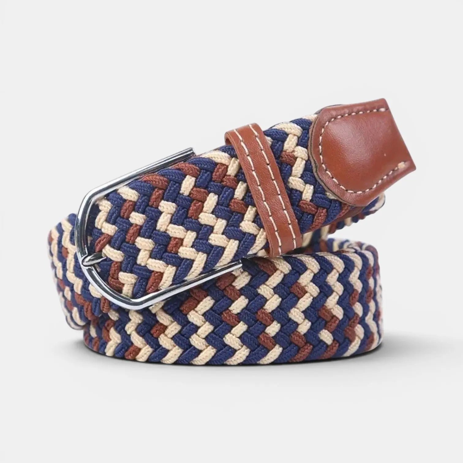 Woven Elastic Belt with Stitched Finish No Holes | Delvox | Beltary