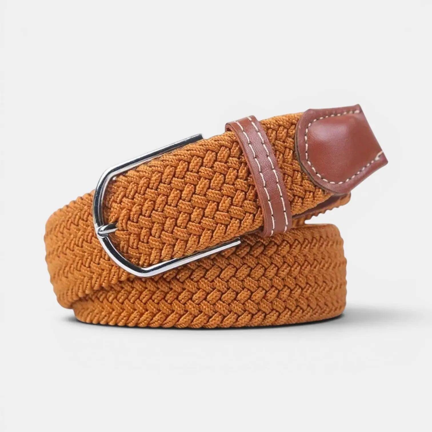 Woven Elastic Belt with Stitched Finish No Holes | Delvox | Beltary