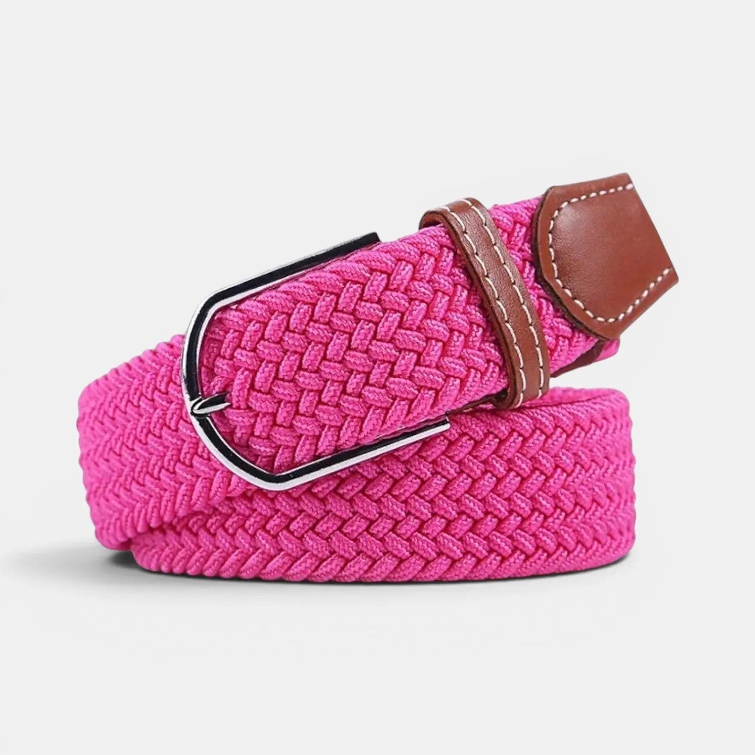 Woven Elastic Belt with Stitched Finish No Holes | Delvox | Beltary
