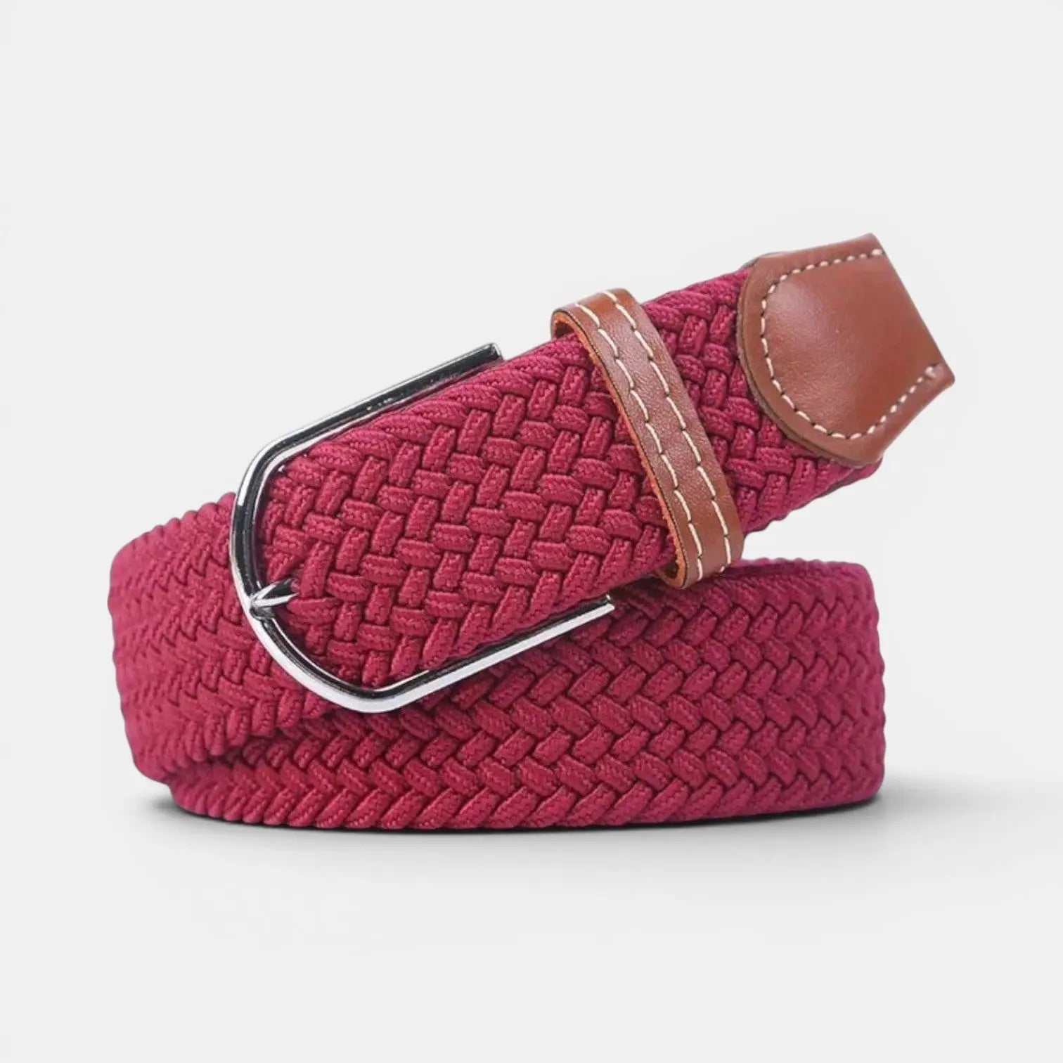 Woven Elastic Belt with Stitched Finish No Holes | Delvox | Beltary