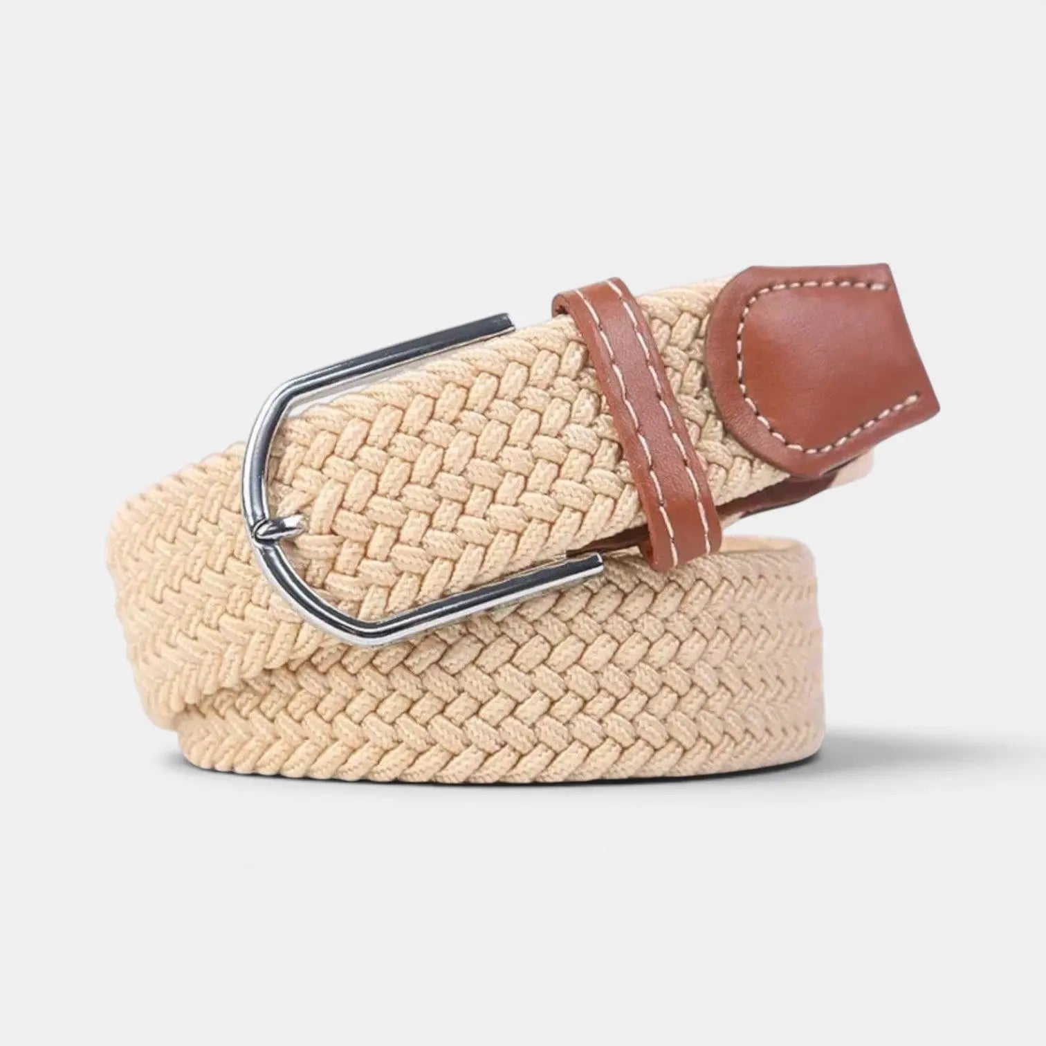Woven Elastic Belt with Stitched Finish No Holes | Delvox | Beltary