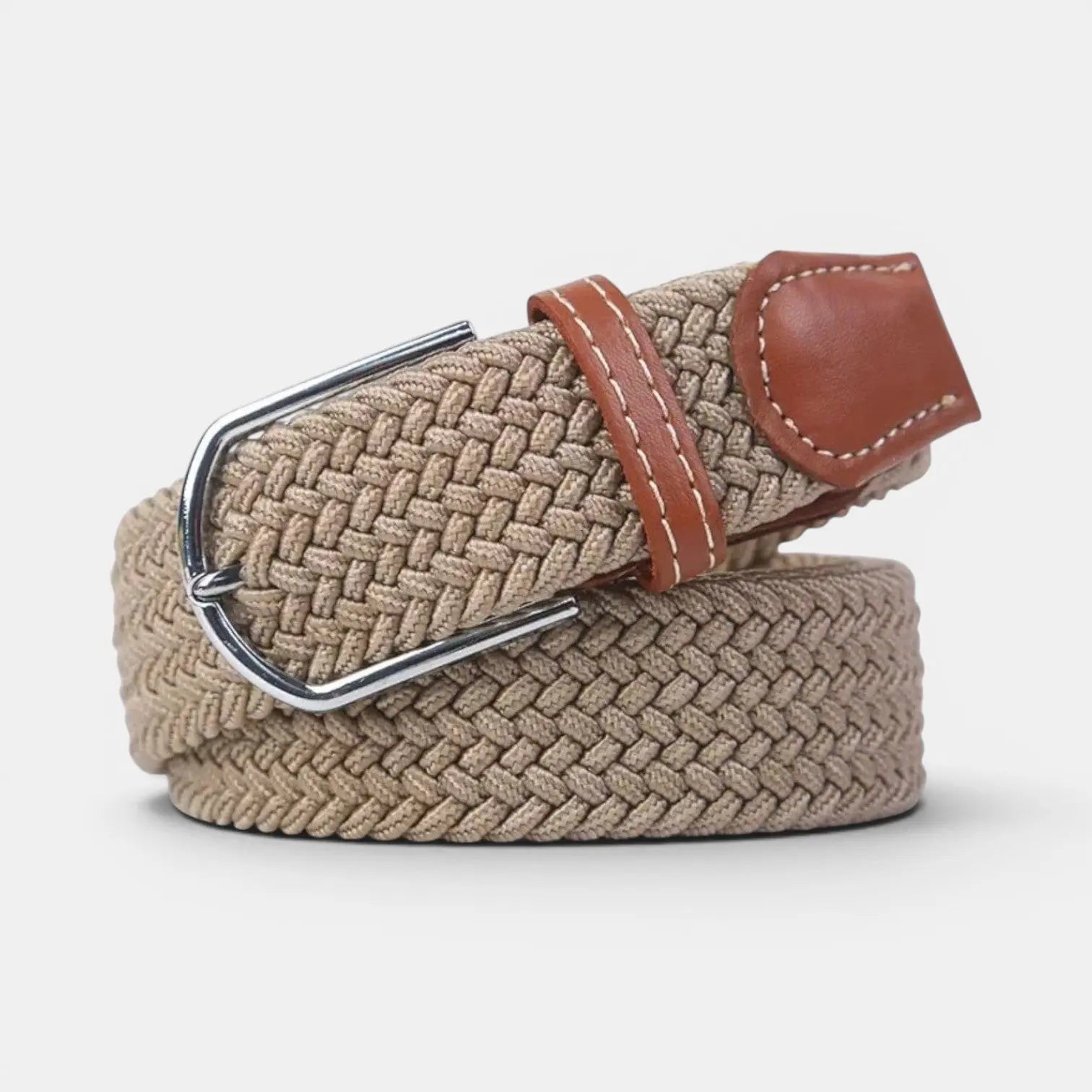 Woven Elastic Belt with Stitched Finish No Holes | Delvox | Beltary