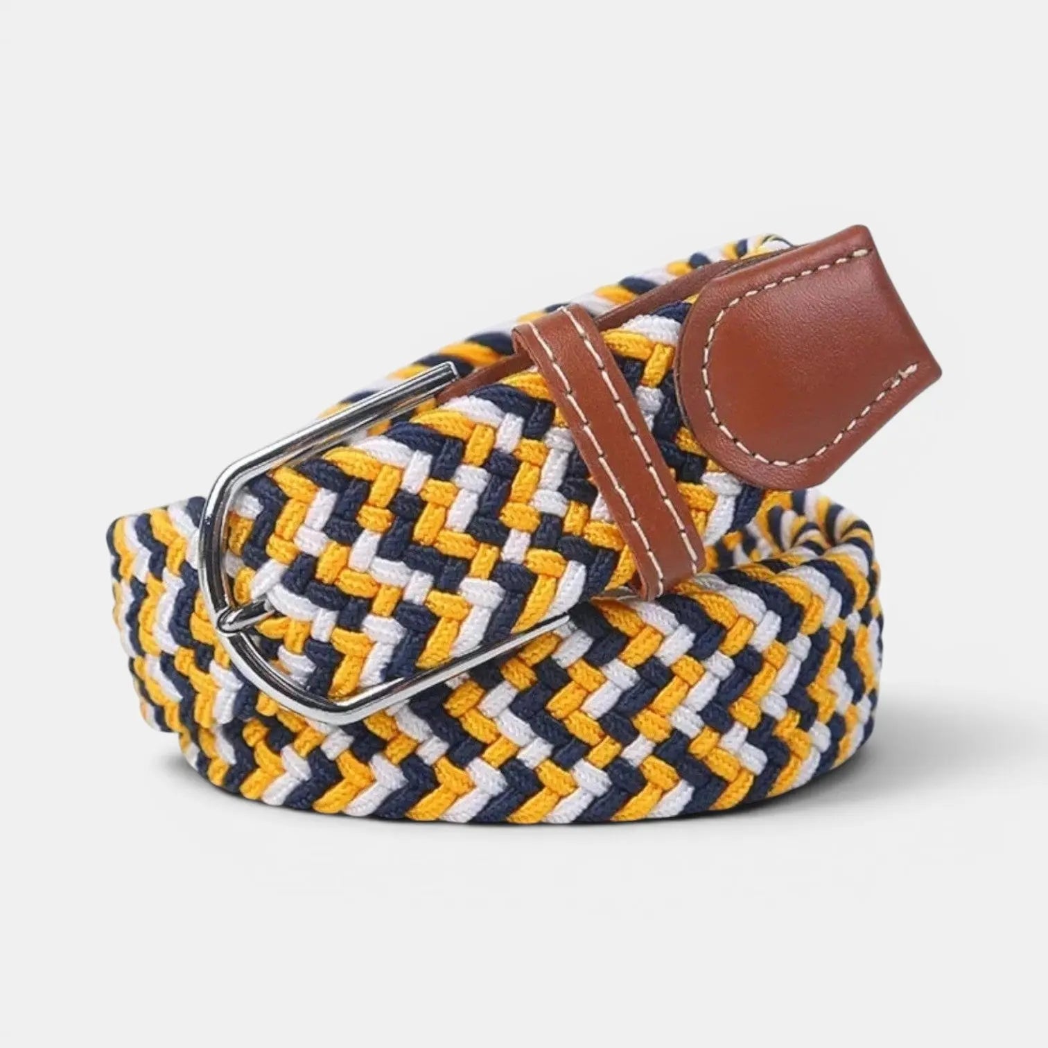 Woven Elastic Belt with Stitched Finish No Holes | Delvox | Beltary